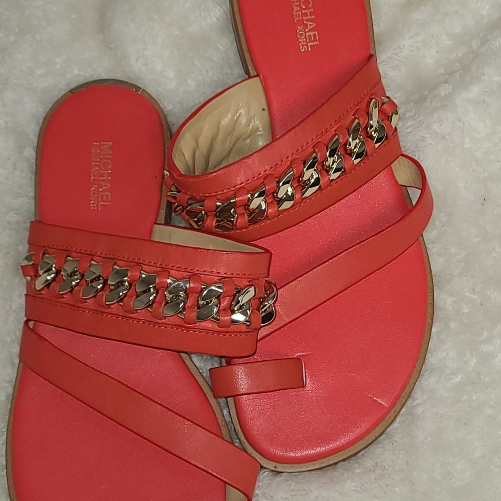 NwoT Michael Kors Bergen sea coral sandal - Picture 6 of 6